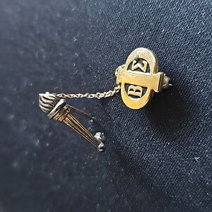 Vintage phi beta sigma Greek letter lapel pin with torch